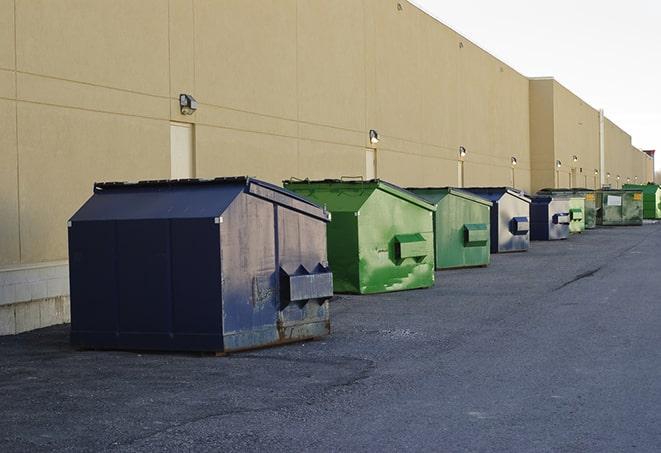 waste management containers at a worksite in Bay Point